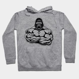 Anthropomorphic gorilla bodybuilder. Hoodie